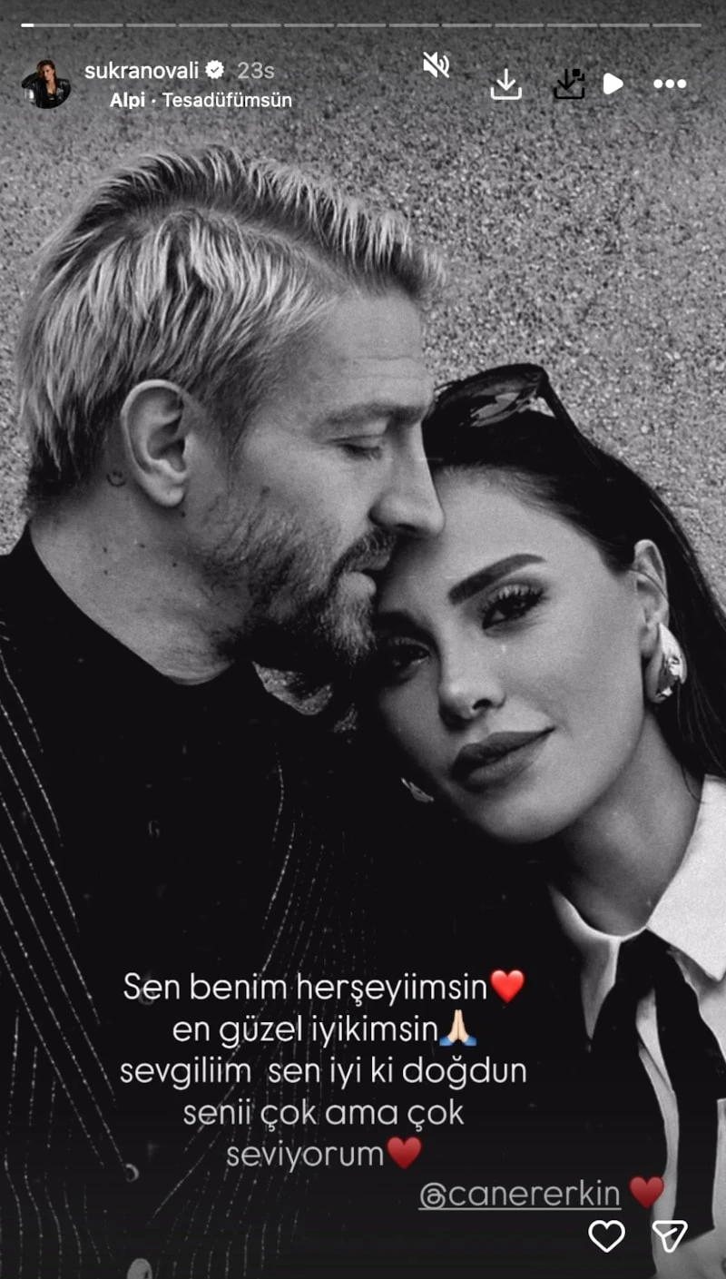 Şükran Ovalı Caner Erkin’in Doğum Gününde Aşkını Yeniden Gösterdiii