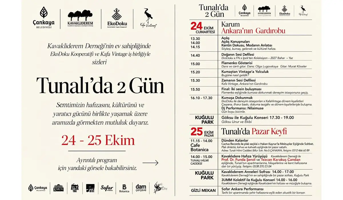 Tunalı’da 2 Gün Festivali Başlıyor Tüm Etkinlikler Ücretsiz (2)